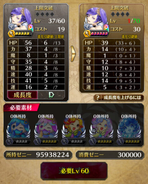 ファントムオブキルのキャラ進化画像