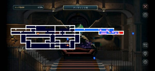 Bloodstained: Ritual of the Night チュートリアルマップ